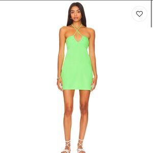 Show Me Your Mumu Vibrant Green Halter Dress